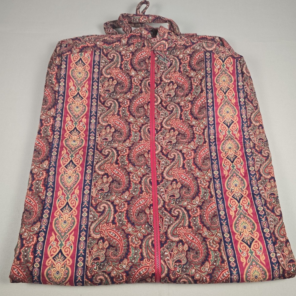 Vintage Vera Bradley Designs Quilted Garment Bag Made In USA Indiana Paisley 80s